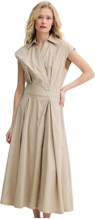 A.P.C. Robe Athena - Dames - Casual kleedjes - Beige - S - Katoen - Kleedjes