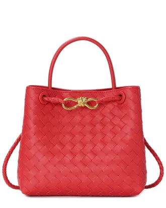 Tiffany & Fred Woven Leather Top Handle Bag