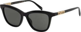 Gucci Zonnebrillen - Dames - Zonnebrillen - Zwart - 52 MM - Accessoires