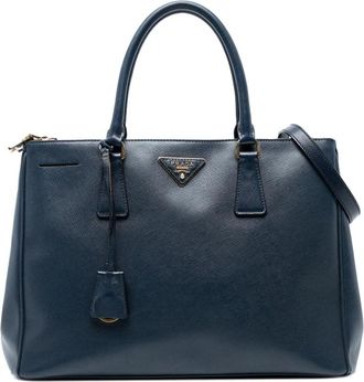 Prada Pre-owned Handbags, female, Blue, Size: ONE SIZE Pre-owned Leather Handbag