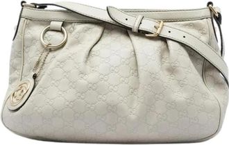 Gucci Pre-owned Sukey Crossbody - Dames - Vintage Schoudertas - Wit - ONE Size - Leer - Vintage