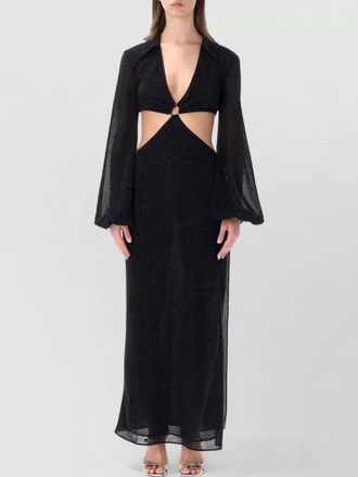 Os&eacute;ree lumiere long dress cut out ring detail
