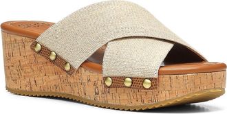Donald J Pliner Summer Platform Wedge Sandal in Saddle at Nordstrom Rack, Size 5.5