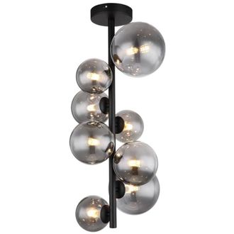 Globo Lighting Plaf&oacute;n - Riha - Negro - Vidrio Metal Vidrio Ahumado - &Oslash;