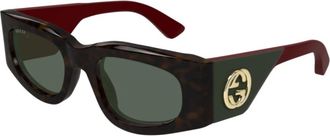 Gucci Stijlvolle zonnebril met zwarte montuur - unisex - Zonnebrillen - Veelkleurig - 51 MM - Accessoires