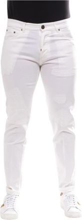 Pantaloni Torino Heren Witte Jeans C5 Tj 05b 20bas Oa 14 - Heren - Slim Fit Jeans - Wit - W36 - Jeans