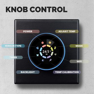 OEM Controlador De Temperatura Multifuncional Tuya Wifi Con Pantalla Digital Y Bot&oacute;n Inteligente Para Calefacci&oacute;n Por Suelo Radiante De Agua/el&eacute;ctrica Y T