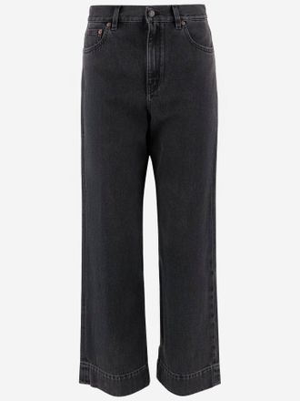 Chlo&eacute; Kurze Chlo&egrave;-Jeans aus Denim mit hoher Taille