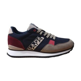 Napapijri Sneakers, male, Multicolor, 9 UK, Black Leather/Fabric Low-Top Trainers