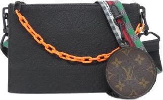 Louis Vuitton Borsa a spalla Trio Pouch Monogram Taurillon Pre-owned - - Pre-owned - Donna - Marrone - ONE SIZE