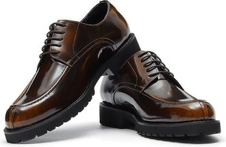 Generic Mens Professional Oxford Dress Shoes with Non-Slip Sole, Breathable Leather for Office and Business Events(Brown,5.5 UK)