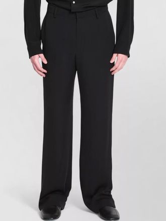 Gucci silk georgette tailored wide leg trousers