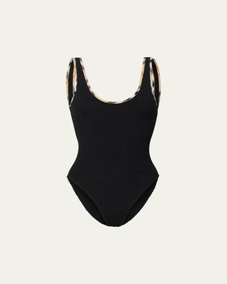 Burberry x Hunza G Faye Scoop One-Piece Swimsuit
