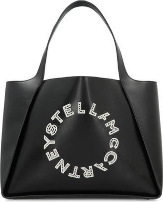 Stella McCartney Logo Tote Bag - Dames - Shoppers - Zwart - ONE Size - Polyester - Tassen