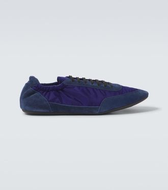 Prada Prada Collapse Re-Nylon and suede sneakers
