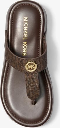 Michael Kors Koya Signature Logo Platform Flip Flop