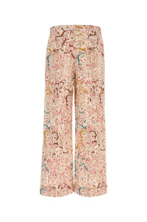 Valentino Garavani Mens Printed Hemp Pant Multicolor Exterior: Pantaloni