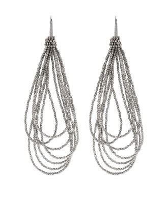 Brunello Cucinelli Oorbellen met ketting - Grijs