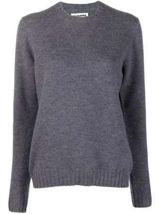 Jil Sander crew neck wool jumper - women - Wool - 38 - Grey