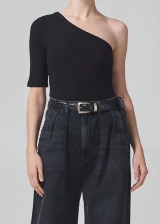 Citizens Of Humanity Savannah One Shoulder Top In Black