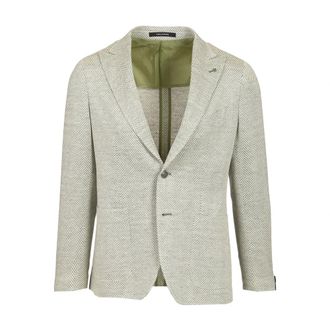 Tagliatore Single-breasted Blazer - male - Tagliatore - Blazers - Green - 2XL - Jackets