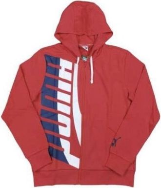 Puma Casual Hooded Zip-Up Sweatshirt Red White Blue 577648-12