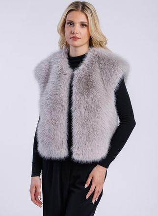 Freaky Nation Kurzweste FREAKY NATION Sweetie-FN, Damen, Gr. XXL(44), grau, Oberstoff: 100% Polyester, Westen Kurzweste