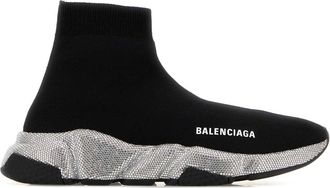 Balenciaga Black Stretch Nylon Speed Sneakers