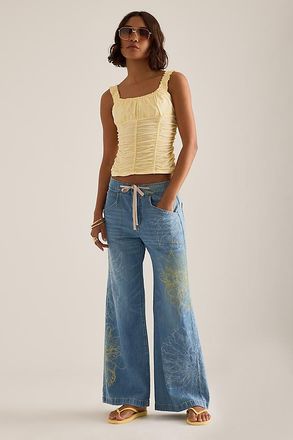Pilcro Ellis High-Rise Wide-Leg Drawstring Jeans by Pilcro