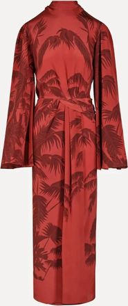 Johanna Ortiz Womens Odyssey Midi Dress In Marsala