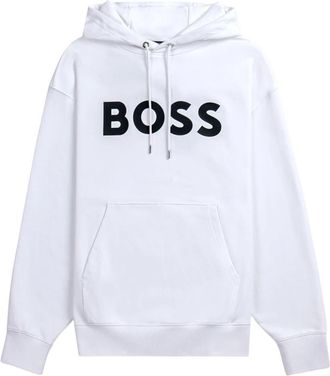 HUGO BOSS Witte Hoodie - Heren - Hoodies - Wit - S - Hoodies & sweatvesten
