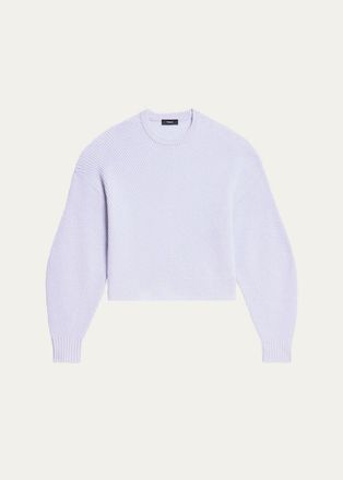 Theory Ribbed Wool Crewneck Sweater
