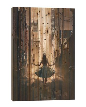 iCanvas Icanvas Fly Away Wood Print By Adam Cousins Wall Art