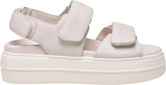 Hogan Platte Sandalen - Dames - Sandalen - Wit - 38 EU - Leer - Schoenen