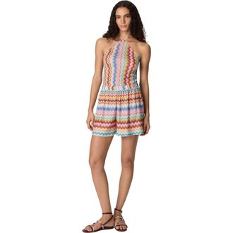 Missoni Short Jumpsuit In Lam&eacute; Viscose With Pixel-effect Zigzag Pattern in Multicoloured at Nordstrom, Size 38 It