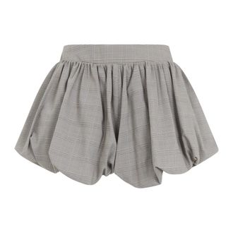 Frankie Shop Alina Bubble Hem Shorts - female - The Frankie Shop - Short Shorts - Gray - XS - Shorts