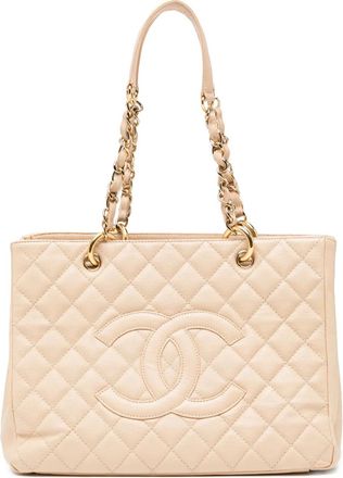 Chanel Borsa tote Caviar trapuntata - Toni neutri