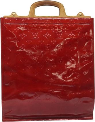 Louis Vuitton Stanton Red Patent Leather Tote Bag (Pre-Owned)