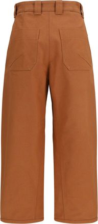 Chlo&eacute; Womens Cotton Canvas Barrel-Leg Pants Blushy Pink Trousers