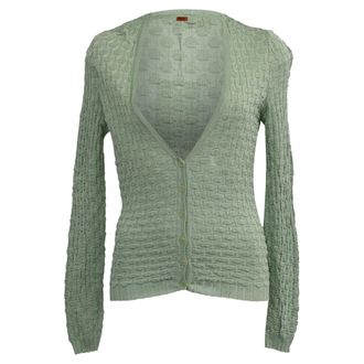 Missoni Buttoned Cardigan in Green Rayon