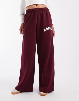adidas Originals adidas sportswear joggers a gamba larga bordeaux-Rosso
