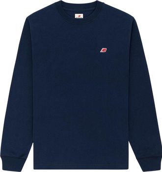 New Balance MADE in USA Core Long Sleeve T-shirt Asia Sizing Natural Indigo MT21542-NGO