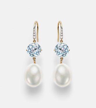 Mateo Bijoux 14kt gold drop earrings with gemstones