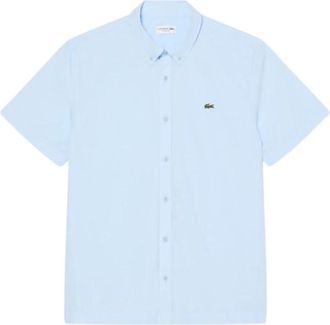 Lacoste T-shirt met korte mouwen - Heren - Korte mouwen Overhemden - Blauw - M - Katoen - Overhemden