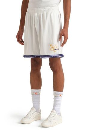 Diadora Legacy Embroidered Piqu&eacute; Soccer Shorts in Optical White at Nordstrom, Size Xx-Large