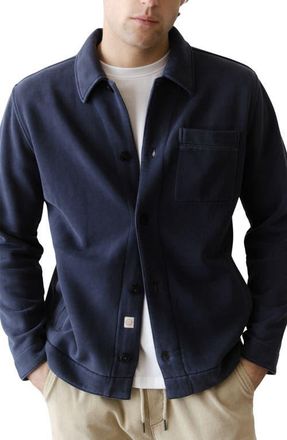 Marine Layer Cloud 9 Fleece Overshirt in Mood Indigo at Nordstrom, Size Xx-Large