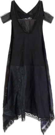 Marine Serre Womens Dress Navy Silk