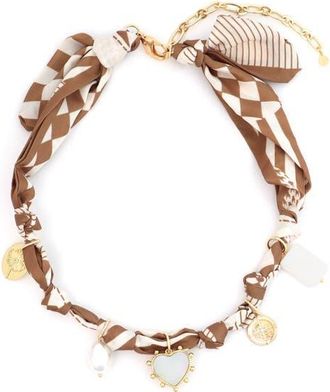 Panacea Charm Scarf Necklace in Brown at Nordstrom