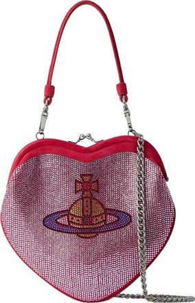 Vivienne Westwood Belle Hart Frame Portemonnee - Dames - Mini tas - Rood - ONE Size - Leer - Tassen