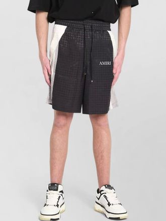 Amiri panelled viscose bermuda shorts